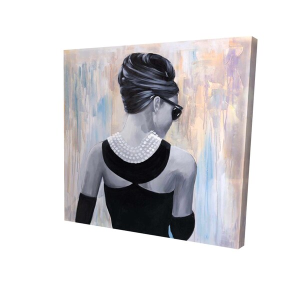 Fondo 16 x 16 in. Actress Audrey Hepburn-Print on Canvas - FO2791285