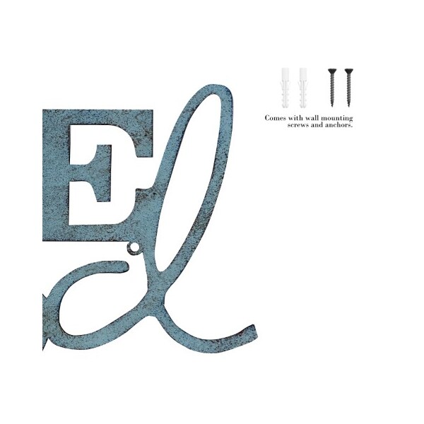 Hastings Home Metal Cutout, Life Is Good Decorative Wall Sign, 3D Word Art Accent Decor, Modern Rustic Farmhouse - 732110LRL