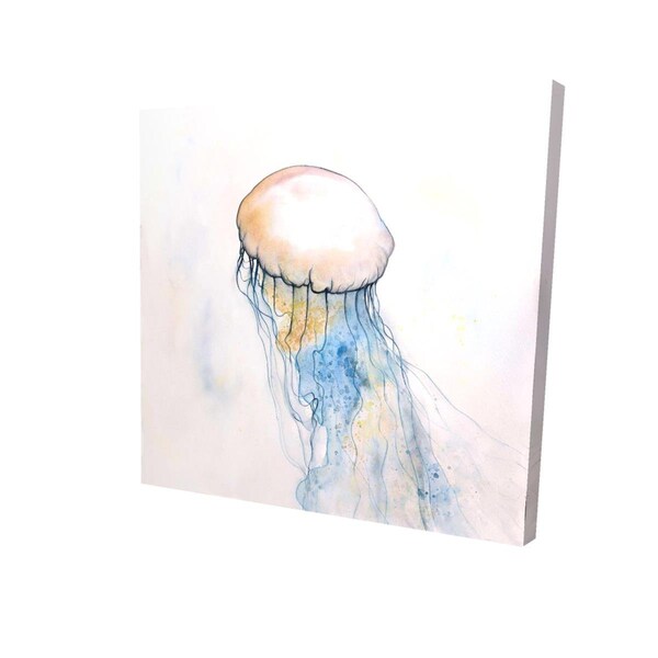 Fondo 16 x 16 in. Watercolor Jellyfish-Print on Canvas - FO2792105