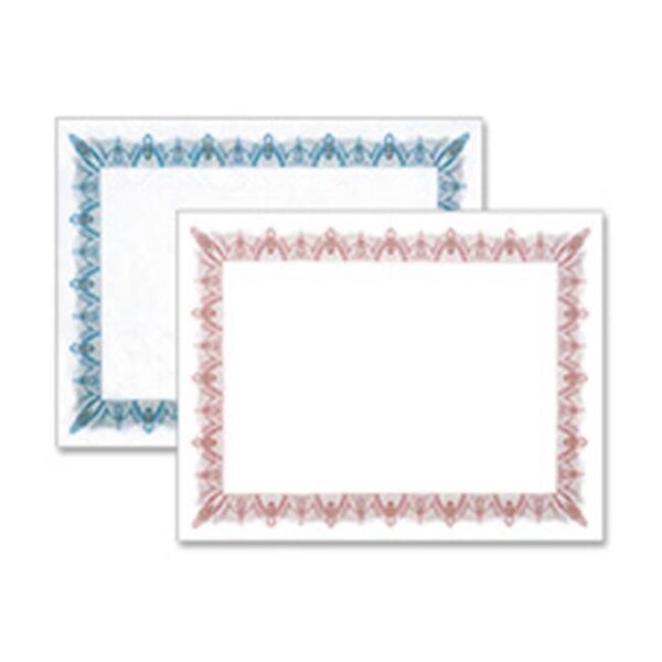 Inkinjection Blank Certificates; 11 in. x 8.5 in.; 25-PK; Gld Seal-Classic Red - IN529599