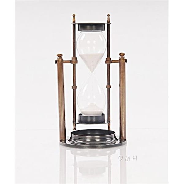 Old Modern Handicrafts Old Modern Handicrafts AK026 Brass Revolving Sandtimer - AK026