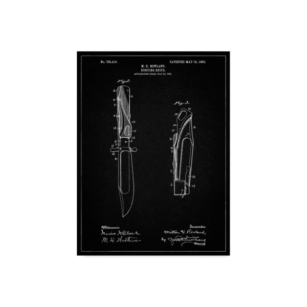 Trademark Fine Art Cole Borders 'Folding Hunting Knife' Canvas Art, 35x47 - ALI22127-C3547GG