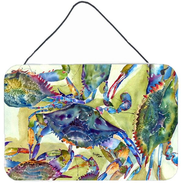 Carolines Treasures Crab All Over Aluminium Metal Wall Or Door Hanging Prints - 8512DS812