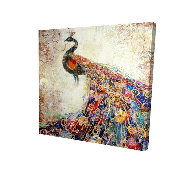 Fondo 32 x 32 in. Majestic Peacock-Print on Canvas - FO3335182