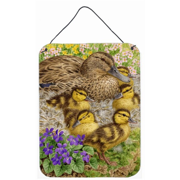 Jensendistributionservices Female Mallard Duck And Ducklings Wall and Door Hanging Prints - MI2556527