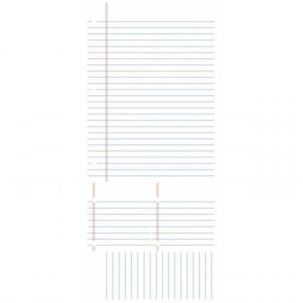 Comfortcorrect Notebook Paper Dry Erase Peel and Stick Giant Wall Decals - CO121116