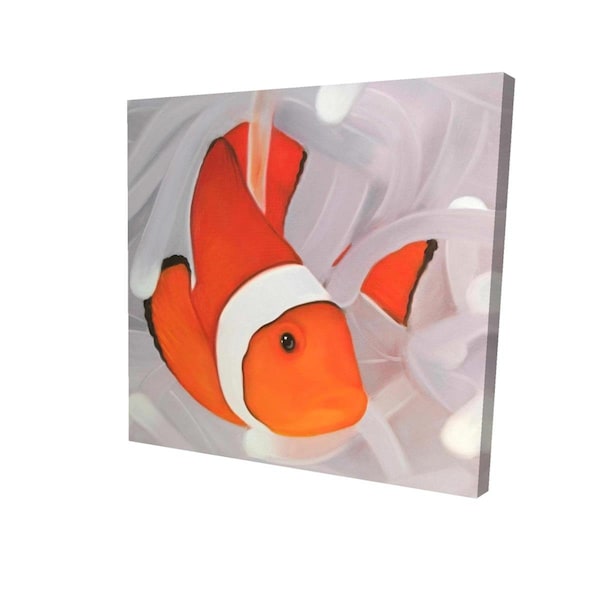 Fondo 32 x 32 in. Clownfish Under The Sea-Print on Canvas - FO2790954