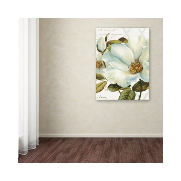 Trademark Fine Art Lisa Audit 'White Floral Bliss II Crop' Canvas Art, 24x32 - WAP01394-C2432GG