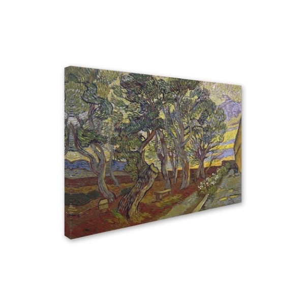 Trademark Fine Art Van Gogh 'The Garden Bench At Saint Pauls Hospital' Canvas Art, 24x32 - AA00920-C2432GG