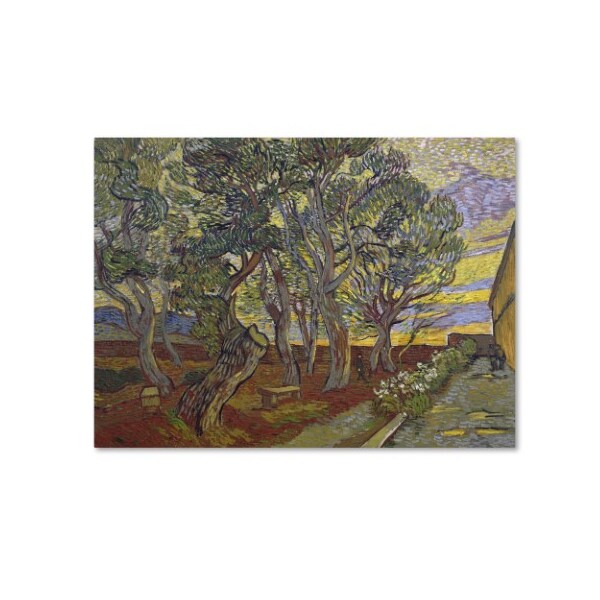 Trademark Fine Art Van Gogh 'The Garden Bench At Saint Pauls Hospital' Canvas Art, 24x32 - AA00920-C2432GG