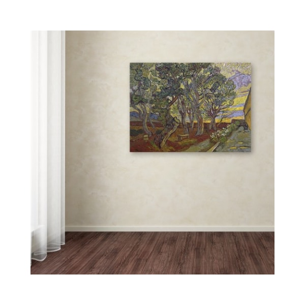 Trademark Fine Art Van Gogh 'The Garden Bench At Saint Pauls Hospital' Canvas Art, 24x32 - AA00920-C2432GG