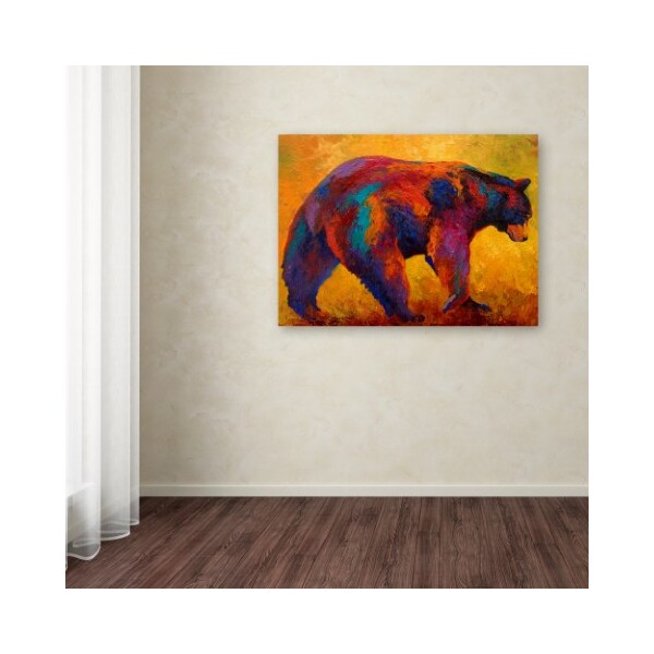 Trademark Fine Art Marion Rose 'Daily Rounds Black Bear' Canvas Art, 24x32 - ALI10577-C2432GG