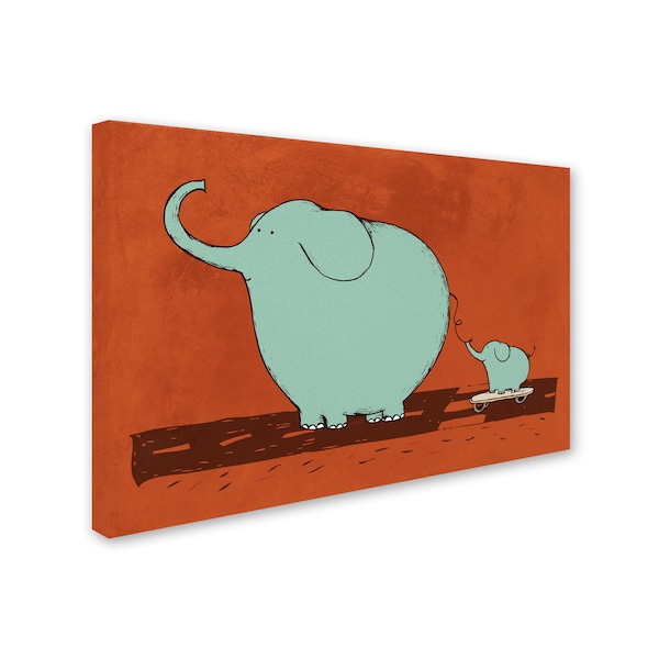 Trademark Fine Art Carla Martell 'Skateboard Elephant' Canvas Art, 30x47 - ALI0534-C3047GG