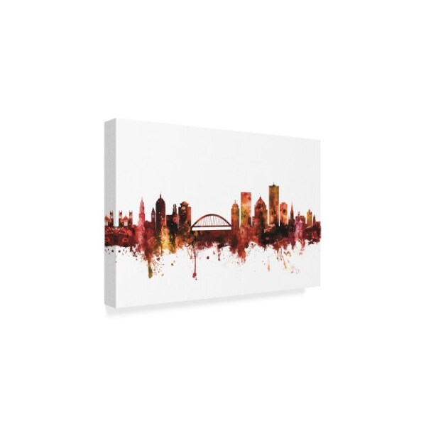Trademark Fine Art Michael Tompsett 'Rochester New York Skyline Red' Canvas Art, 30x47 - MT02023-C3047GG