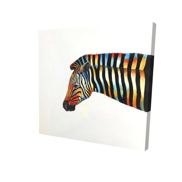 Begin Home Decor 32 x 32 in. Colorful Zebra-Print on Canvas - 2080-3232-AN262