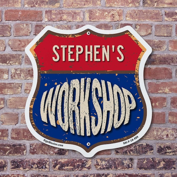 Signmission Stephen's Workshop, 12 Inch X 12 Inch, Plastic Sign - SHI-P-12-489-STEPHEN