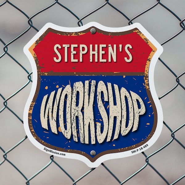Signmission Stephen's Workshop, 12 Inch X 12 Inch, Plastic Sign - SHI-P-12-489-STEPHEN