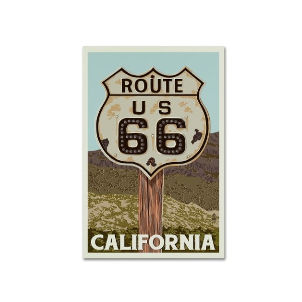 Trademark Fine Art Lantern Press 'Route 66' Canvas Art, 30x47 - ALI9430-C3047GG