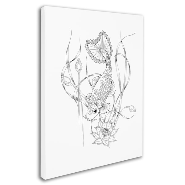 Trademark Fine Art The Tangled Peacock 'Koi' Canvas Art, 24x32 - ALI13417-C2432GG