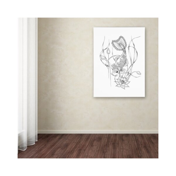 Trademark Fine Art The Tangled Peacock 'Koi' Canvas Art, 24x32 - ALI13417-C2432GG