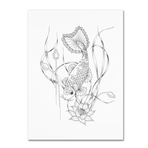 Trademark Fine Art The Tangled Peacock 'Koi' Canvas Art, 24x32 - ALI13417-C2432GG