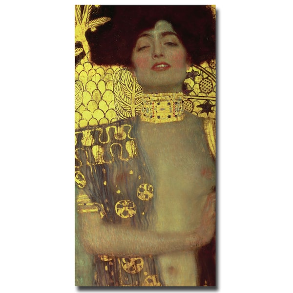 Trademark Fine Art Gustav Klimt 'Judith, 1901' Canvas Art, 16x32 - BL0279-C1632GG