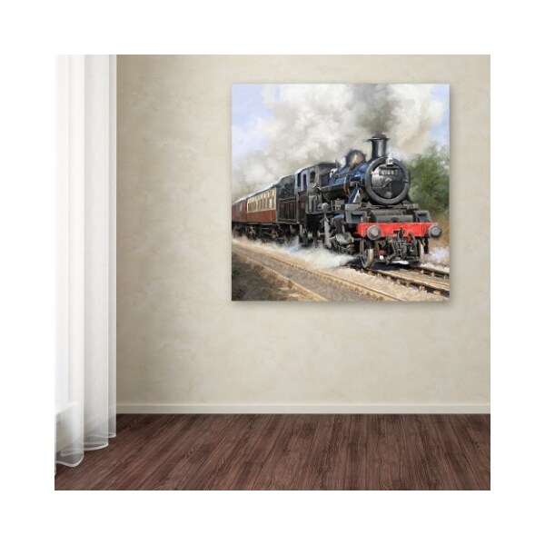 Trademark Fine Art The Macneil Studio 'Steam train Square' Canvas Art, 14x14 - ALI09702-C1414GG
