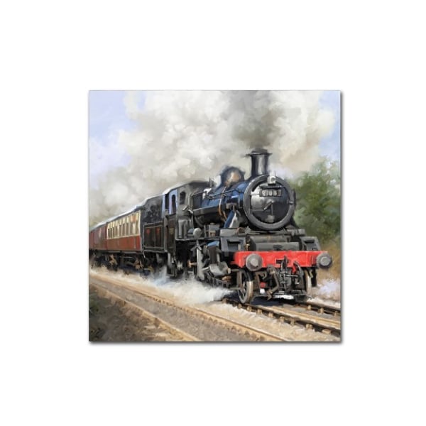 Trademark Fine Art The Macneil Studio 'Steam train Square' Canvas Art, 14x14 - ALI09702-C1414GG