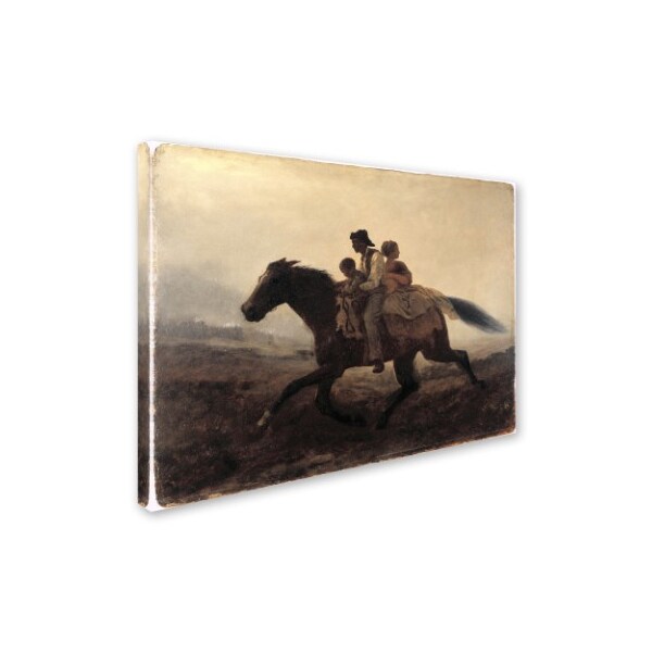 Trademark Fine Art Eastman Johnson 'A Ride For Libertythe Fugitive Slaves' Canvas Art, 18x24 - AA00279-C1824GG
