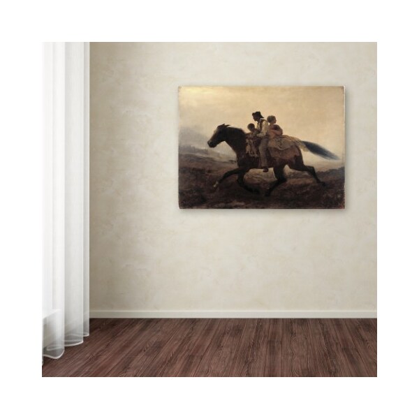 Trademark Fine Art Eastman Johnson 'A Ride For Libertythe Fugitive Slaves' Canvas Art, 18x24 - AA00279-C1824GG