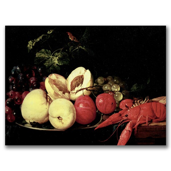 Trademark Fine Art Jan Davidsz de Heem 'Still Life of Fruit with a Lobster' Canvas Art , 22x32 - BL0337-C2232GG