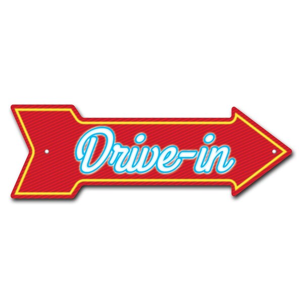 Signmission Drive In Arrow Sign Funny Home Decor 18in Wide - P-ARROW-999887