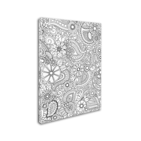 Trademark Fine Art Hello Angel 'Paisley Blooms' Canvas Art, 18x24 - ALI2845-C1824GG