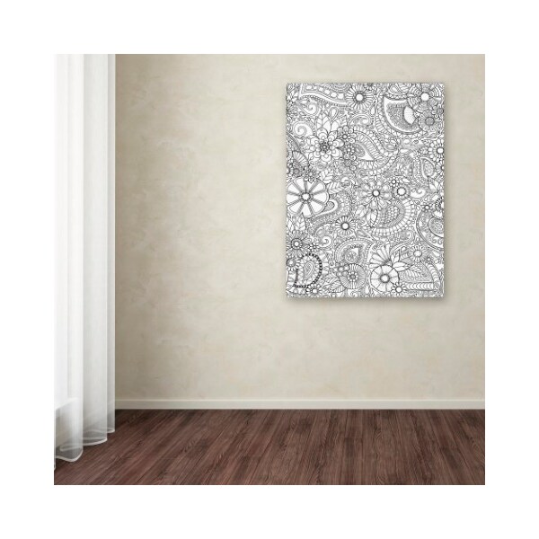 Trademark Fine Art Hello Angel 'Paisley Blooms' Canvas Art, 18x24 - ALI2845-C1824GG