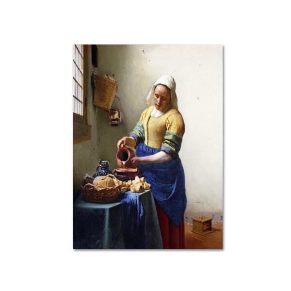 Trademark Fine Art Jan Vermeer 'The Milkmaid 1658-60' Canvas Art, 35x47 - BL01442-C3547GG