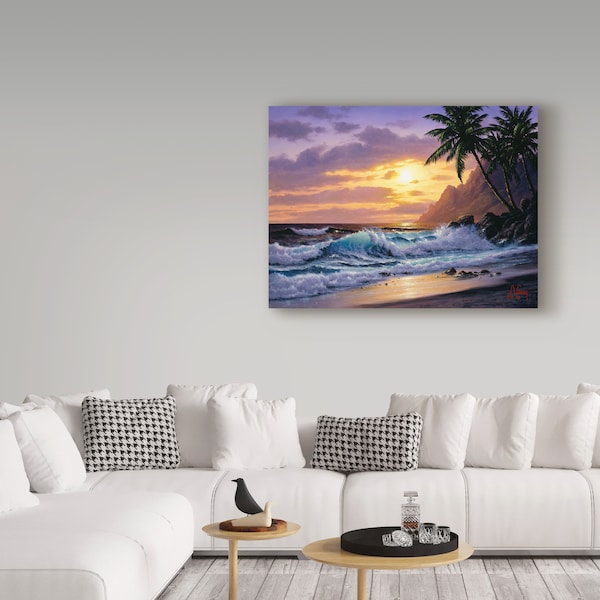 Trademark Fine Art Anthony Casay 'Sunset Beach 3' Canvas Art, 14x19 - ALI20314-C1419GG