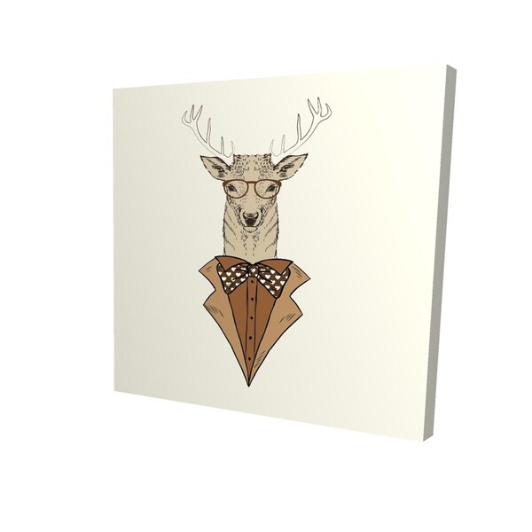 Begin Home Decor 32 x 32 in. Deer with Brown Coat-Print on Canvas - 2080-3232-AN60