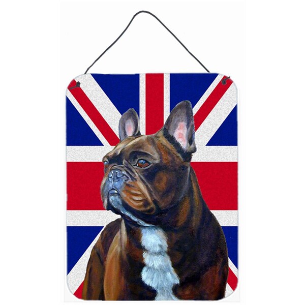 Jensendistributionservices French Bulldog With English Union Jack British Flag Aluminium Metal Wall Or Door Hanging Prints - MI2555124