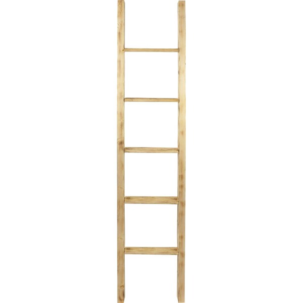 Ekena Millwork 15"W x 72"H x 3 1/2"D Vintage Farmhouse 5 Rung Ladder, Barnwood Decor Collection, Natural Barnwood - DECR015X072X04LDRUF
