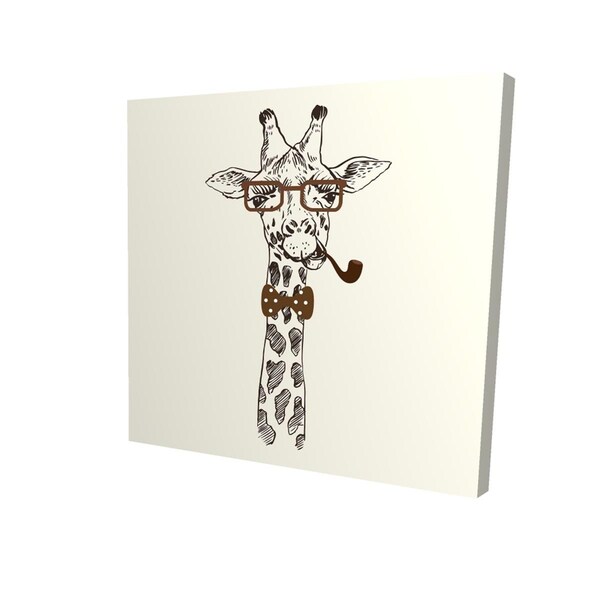 Fondo 16 x 16 in. Funny Giraffe with A Pipe-Print on Canvas - FO2791865