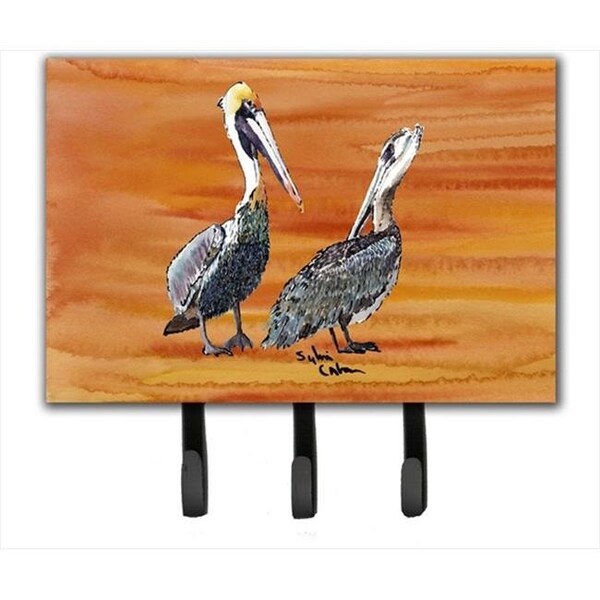 Carolines Treasures Carolines Treasures 8407TH68 6 x 9 In. Pelican Leash or Key Holder - 8407TH68