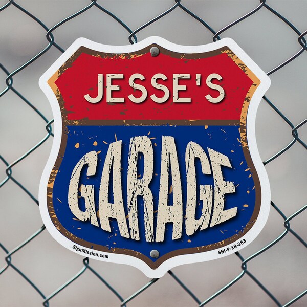 Signmission Jesse's Garage, 12 inch X 12 inch, Plastic Sign, 2PK - SHI-P-2PACK-12-383-JESSE