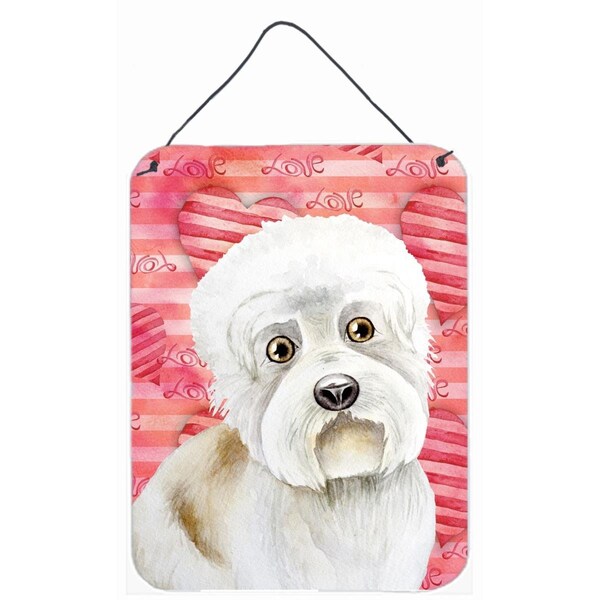 Carolines Treasures Dandie Dinmont Love Wall or Door Hanging Prints - CK1393DS1216
