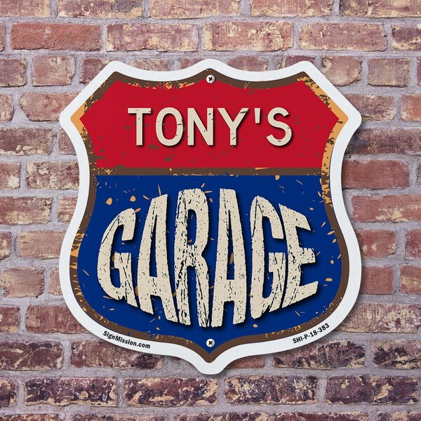 Signmission Tony's Garage, 6 inch X 6 inch, Plastic Sign, 2PK - SHI-P-2PACK-6-383-TONY
