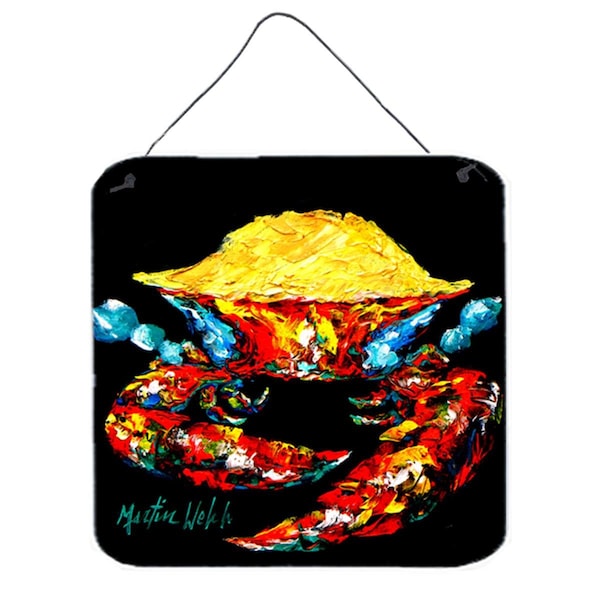 Micasa Crab Black Gold Aluminium Metal Wall Or Door Hanging Prints - MI235013