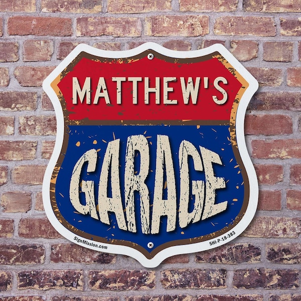 Signmission Matthew's Garage, 12 Inch X 12 Inch, Plastic Sign - SHI-P-12-383-MATTHEW