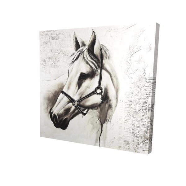 Fondo 12 x 12 in. Flicka The White Horse-Print on Canvas - FO3329024
