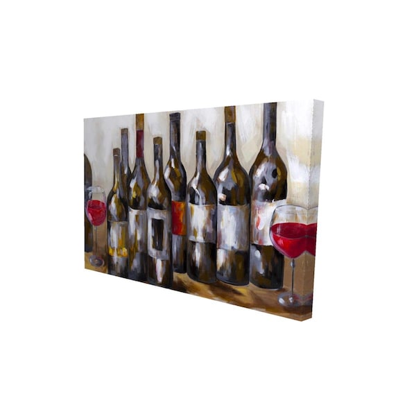 Fondo 20 x 30 in. Red Wine Bottles-Print on Canvas - FO2778706