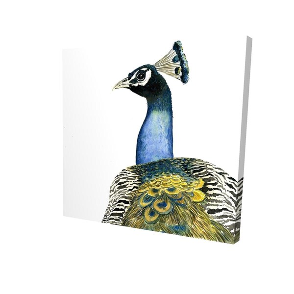 Fondo 32 x 32 in. Watercolor Peacock-Print on Canvas - FO2792329