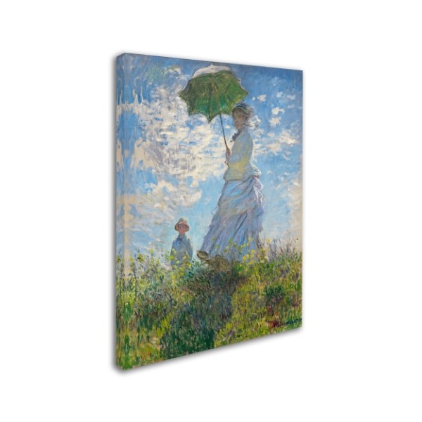 Trademark Fine Art Claude Monet 'Woman With a Parasol 1875' Canvas Art, 35x47 - BL01474-C3547GG